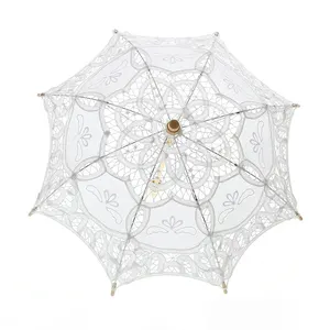 ミニヴィンテージ刺Embroideryコットンレース傘とても小さい誕生日プレゼント写真小道具キッズウェディングギフトパーティーデコレーション傘