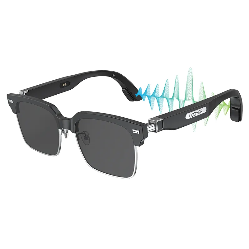 Cooyee Bone Conduct ion Kopfhörer brille mit Lautsprecher Drahtlose Bluetooth Smart Audio Kopfhörer Sonnenbrille