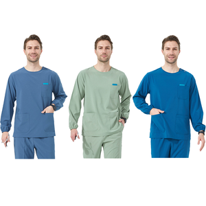 Uniformes de Hospital de Poliéster y Elastano con Elasticidad en 4 Direcciones, Conjuntos Médicos de Enfermería para Hombre, Uniformes de Enfermería Suaves y Transpirables - Product Image 1