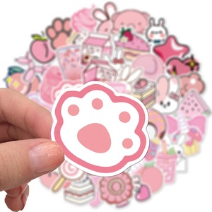 50 cái Dễ Thương Kawaii Màu hồng ngọt ngào bánh cô gái Sticker máy tính xách tay giấy decal trang trí DIY sinh viên Kid đáng yêu dán - Product Image 4
