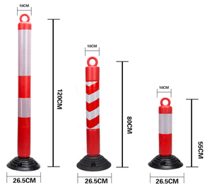 Postes de Seguridad con Base Separada, Bolardos Flexibles, Portátiles, Removibles, Económicos, Delineadores de Tráfico - Product Image 3