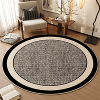 Tapis de salon moderne français de luxe, fait main, en polyester haut de gamme, motif floral, pour table basse