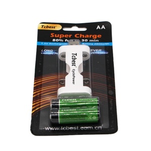 Pin Sạc 1.5V LITHIUM USB AA 2800MAh Áo Khoác PVC 2 * AA + Sạc - Product Image 2