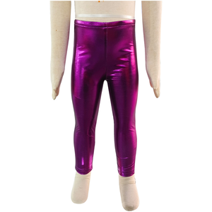 <span class=keywords><strong>Leggings</strong></span> in Pelle Personalizzati per Bambine, Stile Mardi Gras, Viola, Oro e Verde, Pantaloni da Ballo - Product Image 4