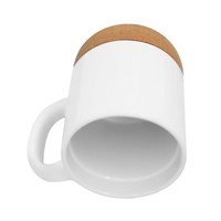 Tasses à café en céramique personnalisées de 330 ml (11 oz) pour sublimation, colorées, avec impression par transfert thermique et base en liège, idéales pour cadeaux promotionnels
