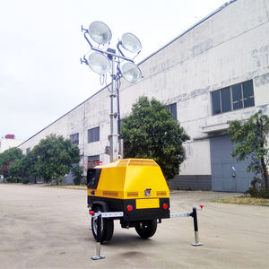 Torre de Iluminación Tipo Remolque para Exteriores de 7M 9M con Luces de Haluro Metálico Regulares - Product Image 1