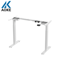 Bureau de travail réglable en hauteur, bureau debout pour ordinateur, table de travail électrique à vérins, pieds de table réglables