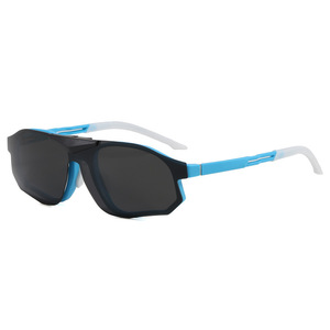 Lunettes de soleil polarisées 2-en-1 à verres magnétiques rabattables TR90 pour cyclisme et conduite, protection UV400, type 3, pour myopie - Product Image 4