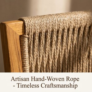 Set <span class=keywords><strong>da</strong></span> Pranzo per Esterni <span class=keywords><strong>in</strong></span> Legno Teak con Sedie Imbottite <span class=keywords><strong>in</strong></span> <span class=keywords><strong>Rattan</strong></span>, <span class=keywords><strong>Mobili</strong></span> <span class=keywords><strong>da</strong></span> <span class=keywords><strong>Giardino</strong></span> Impermeabili per Patio e Villa - Product Image 6