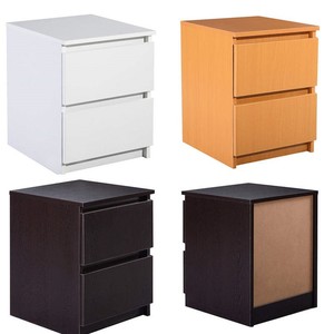 <span class=keywords><strong>Table</strong></span> <span class=keywords><strong>de</strong></span> <span class=keywords><strong>chevet</strong></span> laquée UV brillante à 2 tiroirs avec lumière RVB - Product Image 3
