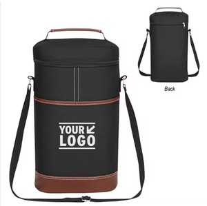 Travel 2 Bottle Wine Tote Carrier Leakproof & Insulated Padded Versatile Wine Cooler Bag - Product Image 6