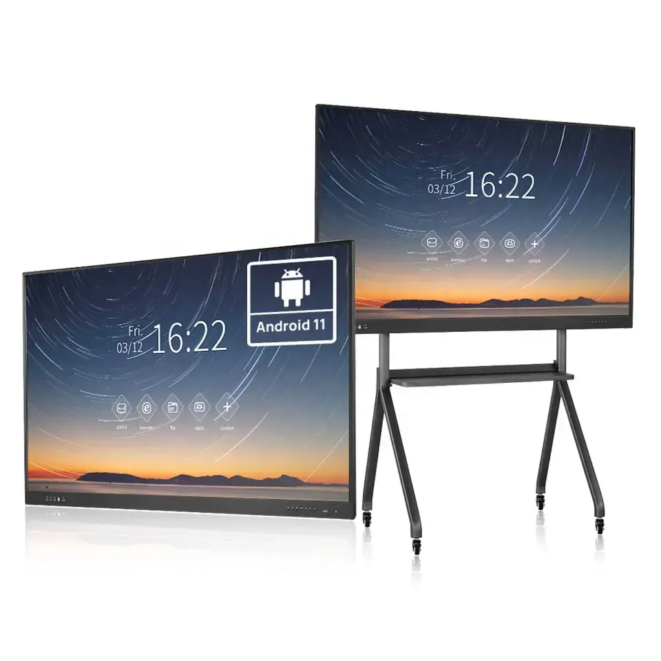 55 65 75 85 Zoll Smart Digital Classroom Board Interaktives Whiteboard Schule Unterricht 20-Punkt-Touch-Whiteboard