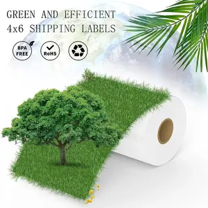 Sıcak satış 4 "x 6" doğrudan termal nakliye etiket üst kaplamalı termal yazıcı için rulo yapıştırıcı etiket başına 500 etiket - Product Image 4