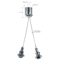 Kit de suspension de plafond de câble en acier inoxydable 1.5mm personnalisé réglable une traînée trois pinces de câble de dispositif de verrouillage