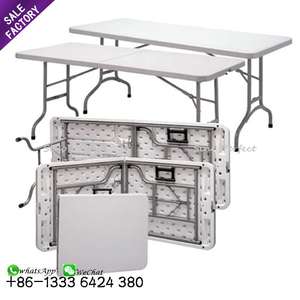 Factory Price Eight People <b>Dining</b> Rectangle <b>Table</b> Party Foldable <b>Folding</b> <b>Tables</b> <b>and</b> <b>Chairs</b> for Events - Product Image 2