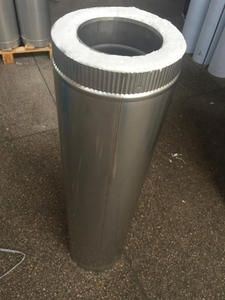 Pipa Flue Hitam Cerobong Dinding Kembar 250Mm 500Mm 1000Mm <span class=keywords><strong>5</strong></span> Inci dan 6 Inci untuk Kompor/Perapian/Oven Kayu - Product Image 6