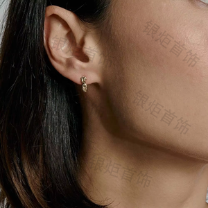 LOZRUNVE Gioielli Personalizzati Orecchini a Perno Femminili in Argento 925 di Alta Qualità Placcati in Oro Rosa Semplici <span class=keywords><strong>e</strong></span> Trendy - Product Image 3