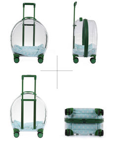 2025 kapasitas besar transparan luar ruangan ransel troli hewan peliharaan kasus anjing hewan peliharaan pembawa tas dengan roda tas hewan peliharaan troli tas kucing - Product Image 6