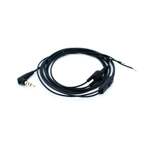 Tpe Semi Finished <b>Headphone</b> Cable With Mic In Line Control 3.5Mm Black Diy Repair <b>Accessory</b> - Product Image 3