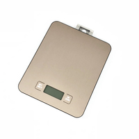 Timbangan Dapur Platform Stainless Steel LFGB Harga Pabrik BSCI 15kg Harga Pabrik Kotak Hadiah Warna Emas Logo Laser