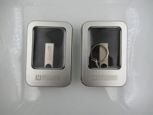 Caja de regalo de metal con estuche de transporte portátil, mini unidad <span class=keywords><strong>flash</strong></span> USB de metal con logotipo personalizado de marca OEM, 8GB, 16GB, capacidad Real - Product Image 2