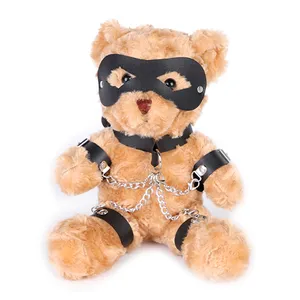 Bondage bear Fun SM Toy Bear Sex Leather Eye Mask Violent Bear Gift For Valentines Day