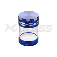 Accessoires pour fumeurs, moulin à herbes et épices en 3 parties, pot de rangement avec lumière LED