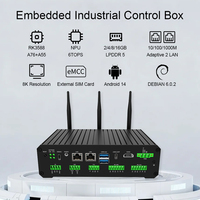 Boîtier de calcul industriel IA à bord RK3588 8G 64G Multi-IO LAN USB RS232 RS485 WiFi pour inspection de qualité automatisée