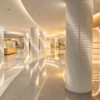 Mur-rideau en aluminium perforé sur mesure, à panneau unique, crée une décoration extérieure architecturale unique et originale.
