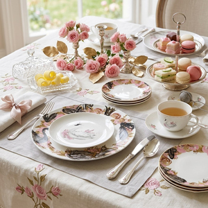 Juego <span class=keywords><strong>de</strong></span> Vajilla <span class=keywords><strong>de</strong></span> Cerámica Rosa Cisne <span class=keywords><strong>Ballet</strong></span> al por Mayor, Platos <span class=keywords><strong>de</strong></span> Porcelana Fina <span class=keywords><strong>de</strong></span> Varias Formas, Tazas <span class=keywords><strong>de</strong></span> Té y Café con Platillo, Set <span class=keywords><strong>de</strong></span> Vajilla - Product Image 4