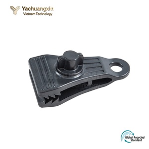 Clip de fixation noir en ABS pour tente portable, imperméable, pare-vent, avec bouton à mâchoire dentée et anneau de corde, pour toutes les saisons et utilisation extérieure - Product Image 3