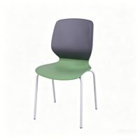 Chaise empilable ergonomique en plastique PP avec logo personnalisé OEM/ODM, couleur personnalisée, pour la maison, la cuisine, le café, l'hôpital, l'hôtel