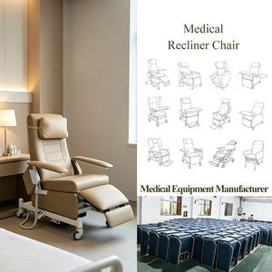 Silla Eléctrica Reclinable para Diálisis y Extracción de Sangre, Silla de Infusión Médica con Certificación CE ISO 9001, para Uso en Enfermería, Venta Directa de Fábrica - Product Image 1