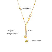 Collier romain en acier inoxydable 316L pour femmes, pendentif Long en Zircon de luxe de styliste de mode, bijoux cadeau pour filles