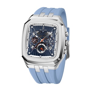 REWARD RD832260M Reloj de Cuarzo Innovador para Hombre, Esfera Cuadrada, Correa de Silicona, Resistente al Agua, Reloj de Pulsera Masculino Sofisticado - Product Image 5