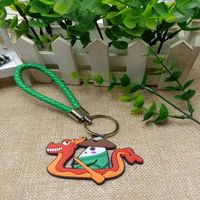 Porte-clés en PVC 2D de dessin animé ODM, différents designs, porte-clés pour la décoration de voiture ou de sac, porte-clés 2D OEM, cadeau promotionnel
