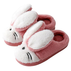 2024 Wholesale Children Plush Slippers Cute <b>Rabbit</b> Child House Slippers Guests Winter Warm Stock Slippers - Product Image 5