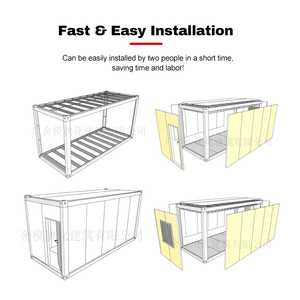 Tùy Chỉnh Có Thể Tháo Rời Đúc Sẵn Sống Nhà 20ft <span class=keywords><strong>Modular</strong></span> Di Động Container Nhà Với Ánh Sáng Khung Thép Cho Văn Phòng Sử Dụng - Product Image 4