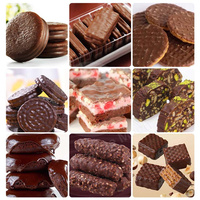 ORME Chocolat Tempérament Mini Demi Biscuit Dip Machine Melt Cover Enrobe Moule Revêtement et Ligne de Refroidissement