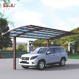 Cochera Independiente con Techo de Policarbonato, Protección Solar, Estilo Simple, <span class=keywords><strong>Garaje</strong></span> para Estacionamiento de Automóviles - Product Image 5