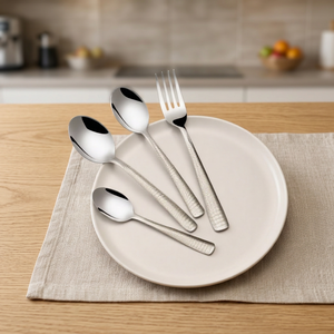 Stainless Steel Silver <b>Mirror</b> Polish With Full Black & Gold Nailed Shape Design Resin Handle Cutlery Tableware - Product Image 6