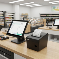 Özel Yapım 260mm/s Hızlı 80mm POS Termal Fiş Yazıcısı, Süpermarket Perakende Mağazası için Otomatik Kesici ile