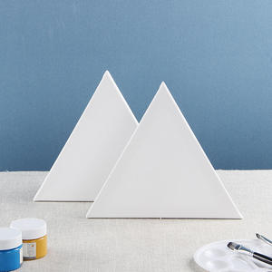 Toile à peindre tendue sur cadre en bois triangulaire de différentes tailles, avec paillettes, pour l'art - Product Image 1