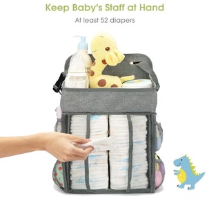 Zaino stile fasciatoio Organizer pannolino USB Stacker Nursery Caddy Organizer Logo personalizzato porta pannolini bambino - Product Image 4