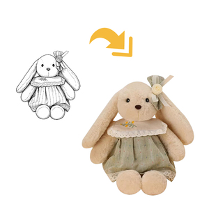 Articoli Commemorativi Personalizzati con Logo, Peluche Super Morbido a Forma di Coniglio, Antistress, Regalo per Compleanno, Festività, Festa del Papà, Casa - Product Image 2