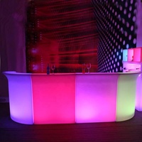 Comptoir de bar LED moderne 16 couleurs changeantes, étanche IP65, style ferme, pour discothèque, avec batterie 4400 mAh, idéal pour bar à domicile, extérieur et hôtel