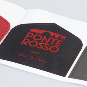 More Popular Luxury Texture Red Wine Packaging Label Waterproof Paper Adhesive <b>Sticker</b> Strong - Product Image 4