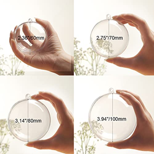 Adornos Navideños Colgantes de Plástico Transparente, Bolas de Navidad Transparentes, Decoraciones Navideñas, Bolas de Navidad - Product Image 2