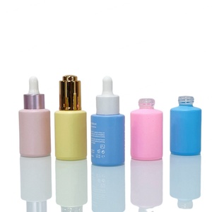 Custom Label 15ml 30ml 50ml 100ml Flat Shoulder Amber Green Thick Hair Oil Serum Glass Dropper <b>Bottle</b> with <b>Box</b> for Essential Oil - Product Image 4