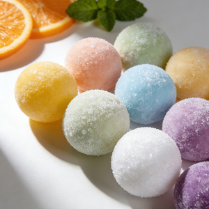 Boules de gommage au sucre parfumées aux fruits biologiques CALFLYN avec sucre de canne biologique et huile de noix de coco, gommage exfoliant hydratant pour le corps, soin spa - Product Image 2